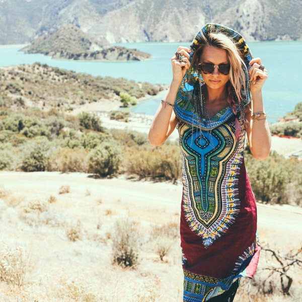 Day Tripper Hoodie Dress, Festival Clothing, Festival, Tribal, African, Shaman, sexy tribal dress, burning man, festival dress, psy