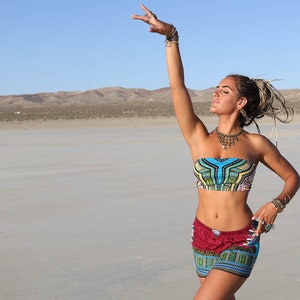 MIDNIGHT PRIESTESS Onyx Tribal Minirock, Pixie Rock, Sexy Hippie, Festival Rock, Boho, Hippie, Tribal