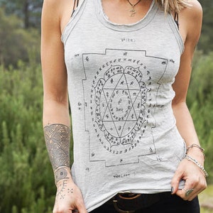 Lakshmi Yantra Tank Top, Yoga Top, Festival Tank, Festival Top, Festival Shirt, Festival Clothing, Sacred Geometry, Yantra, Yoga, Yoga Shirt