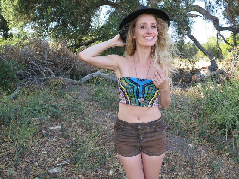 Burning Man Goa Top Tribal Top Tube Top Pixie Top SALE Crop Top Tribal Hippie Crop Top Festival Shirt Festival top Concert