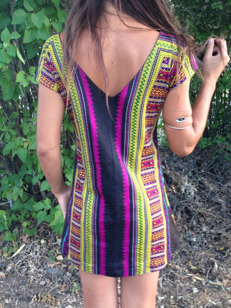 Tunic Tribal Boho Festival Clothing Burning Man Bohemian Hippie Chic Mini Dress Hippie Enchanted Brown Day Tripper Dress