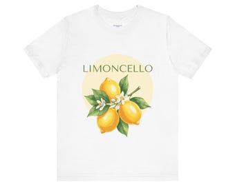 Limoncello Lemon Illustration T-Shirt | Citrus Floral Graphic Shirt