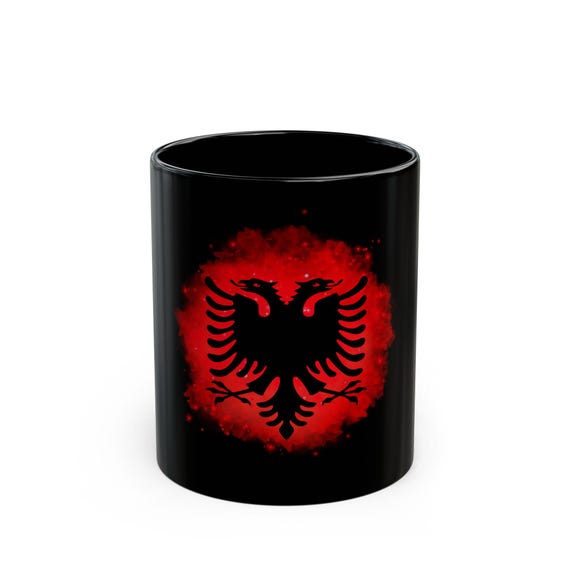 Albanian Eagle Black Mug | Albanian Pride Coffee Cup