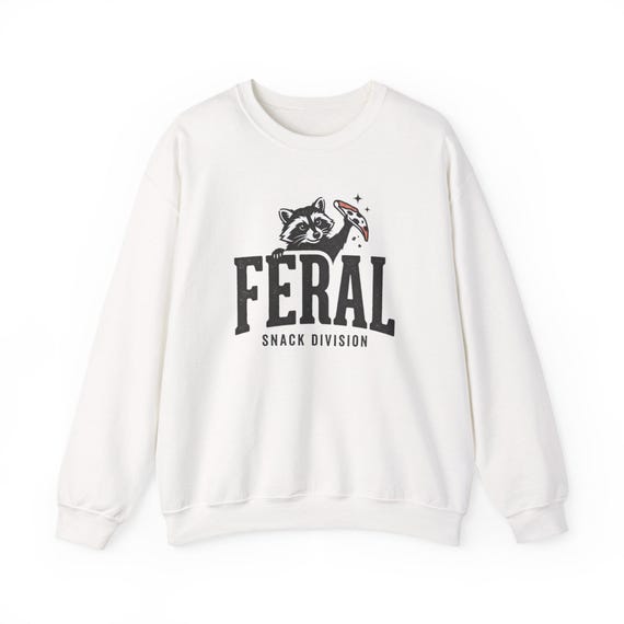 FERAL Snack Division Raccoon Crewneck | Graphic Sweatshirt