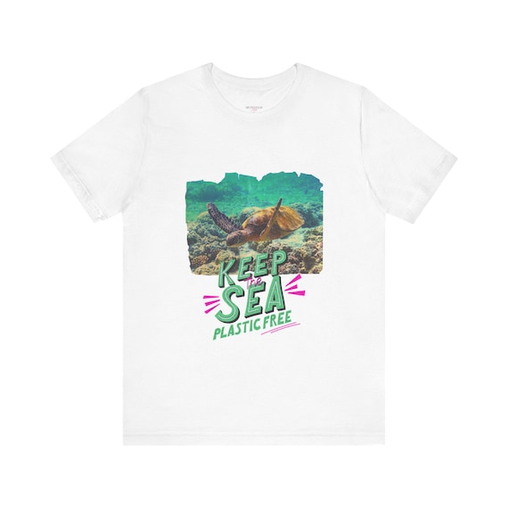 Keep The Sea Plastic Free T-Shirt | Sea Turtle Ocean T-Shirt
