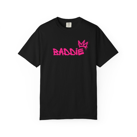 Baddie Graffiti Crown T-shirt | Pink Streetwear Script