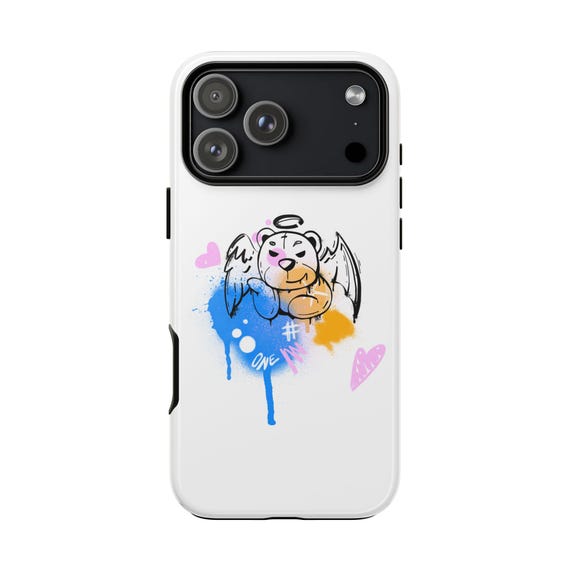 Cute Angel Bear Graffiti Phone Case | Tough Cases