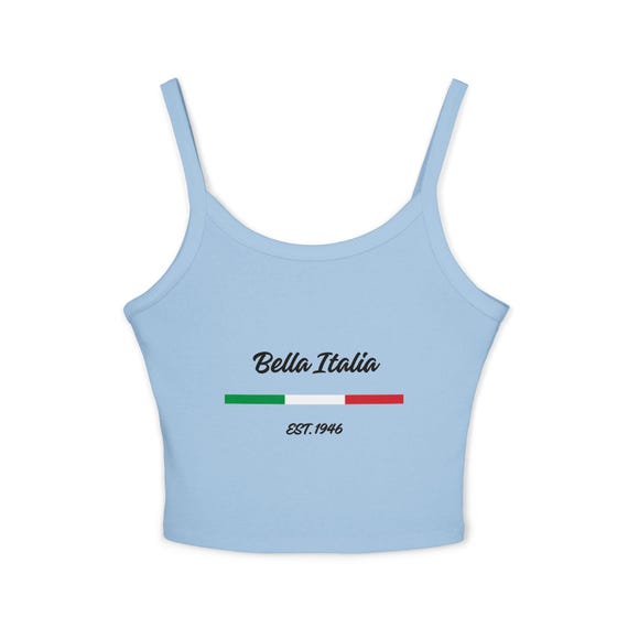 Bella Italia stripe graphic Tank Top | Italian EST. 1946
