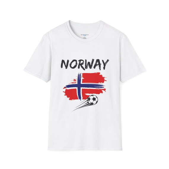Norway Flag Brushstroke Soccer T-Shirt | Norwegian T-Shirt