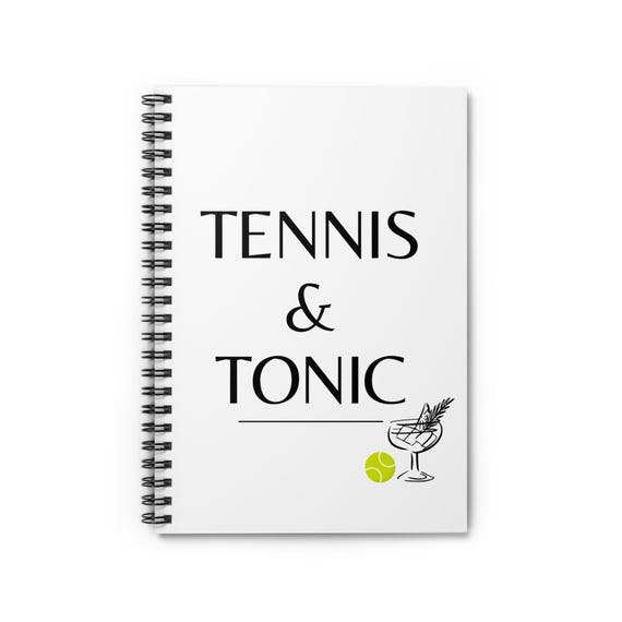 Tennis & Tonic Spiral Notebook | Ruled Journal