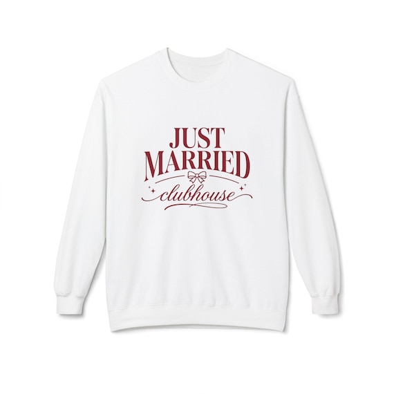 Just Married Clubhouse Sweatshirt | Wedding Crewneck