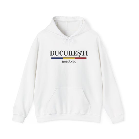 Bucharest Romania Hoodie | Romanian Flag Stripe Sweatshirt