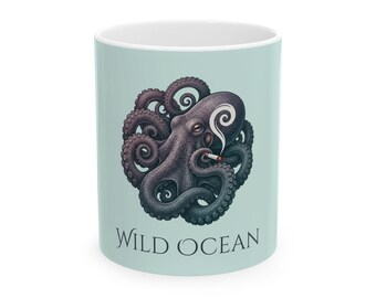 Octopus Illustration Mug | Wild Ocean Ceramic Mug