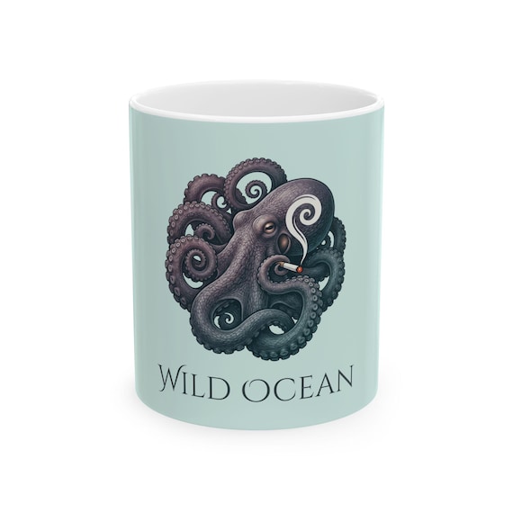Octopus Illustration Mug | Wild Ocean Ceramic Mug