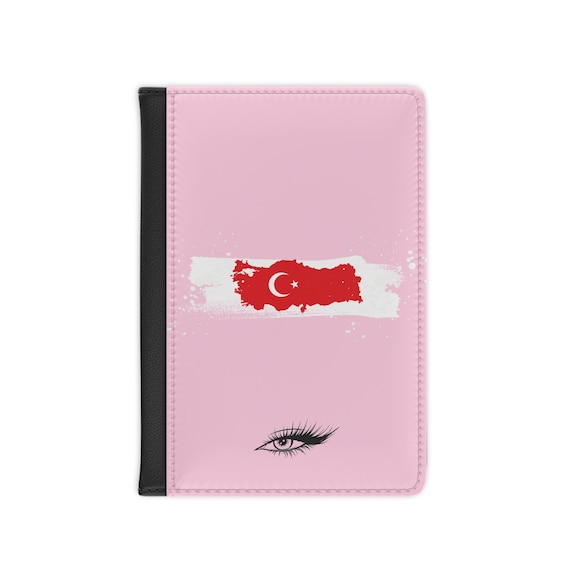 Turkish Flag Passport Cover | Pink