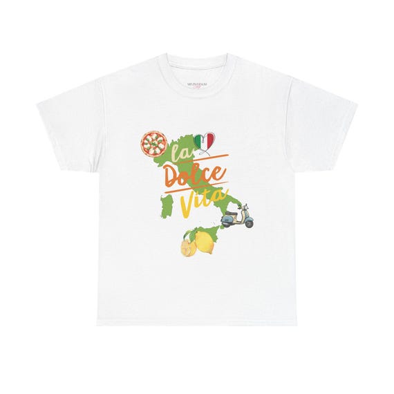 La Dolce Vita Shirt | Italy Vespa Lemon Pizza Flag Graphic