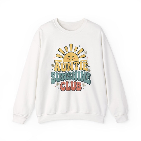 Auntie Sunshine Club Sweatshirt | Retro Sun Graphic