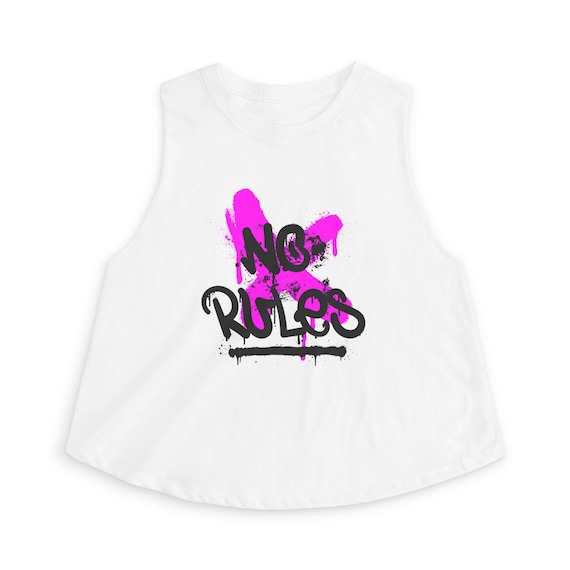 Pink Graffiti "No Rules" Crop Top | Women's Crop Top