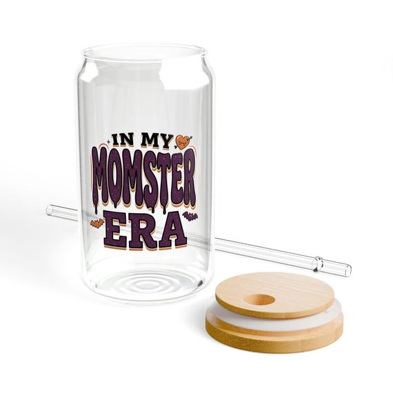 In My Momster Era Sipper Glass | 16oz Halloween