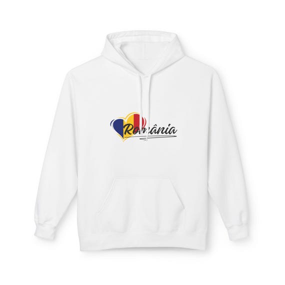 Romania Heart Flag Hoodie | Romanian Pride