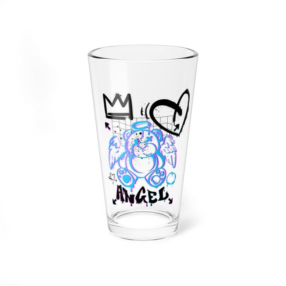 Graffiti Angel Teddy Mixing Glass | Pint Glass