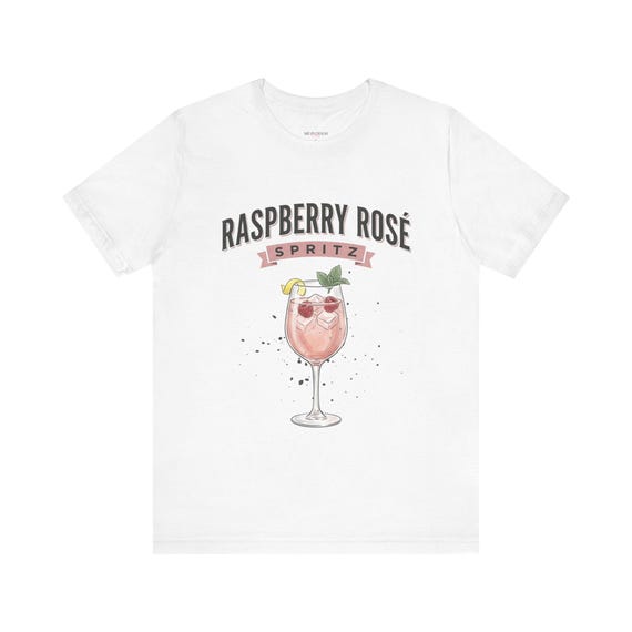 Raspberry Rosé Spritz T-Shirt | Wine Glass Illustration