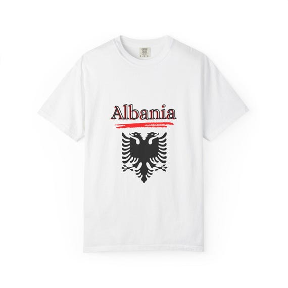 Albania Black Double-Headed Eagle T-Shirt | Albanian Pride T-Shirt