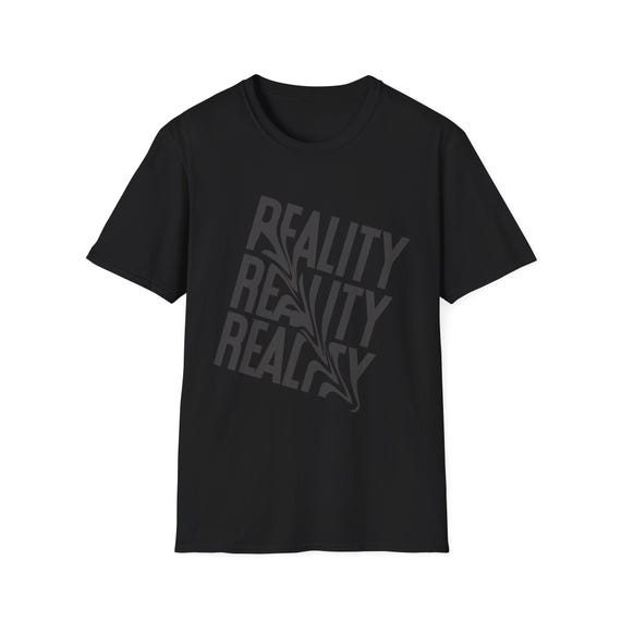 Reality Ripple T-Shirt | Distorted Text Graphic T-Shirt