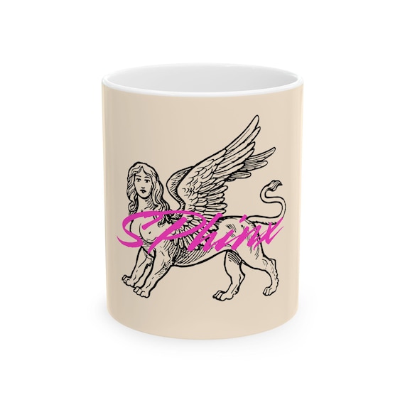 Sphinx Illustration Mug | Ceramic Coffee Cup