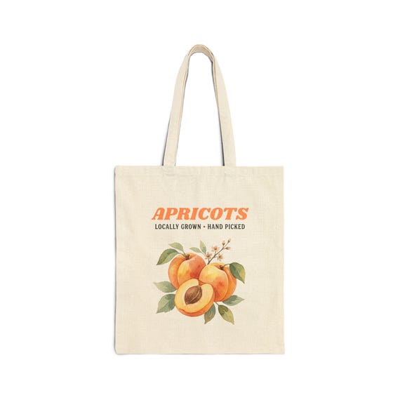 Apricots Vintage Fruit Tote Bag