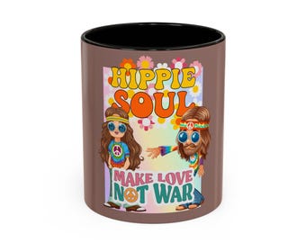 Hippie Soul Make Love Not War Mug | Colorful 11oz or 15oz Ceramic