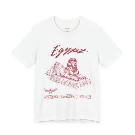 Egypt Sphinx Pyramid T-Shirt | Egypt Hieroglyph Design
