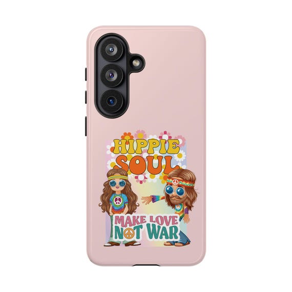 Hippie Soul Make Love Not War Phone Case | Retro 70s Peace Design