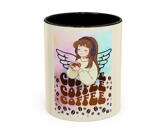 Coffee Angel Illustration Mug | Coffee Mug