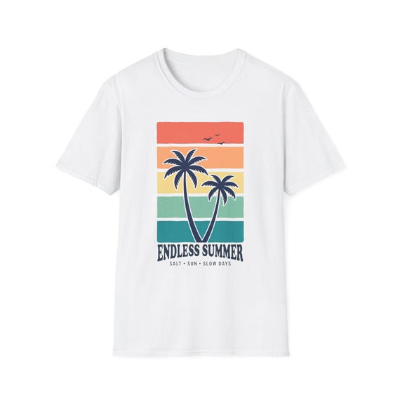 Endless Summer Palm Trees T-Shirt | Retro Sunset Beach Vibes