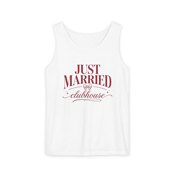 Just Married Clubhouse Tank Top | Wedding