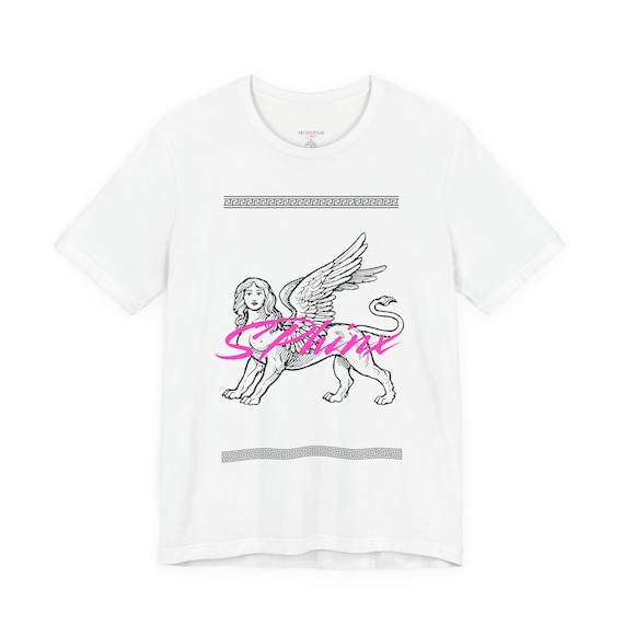 Winged Sphinx Illustration T-Shirt | Mythical Creature