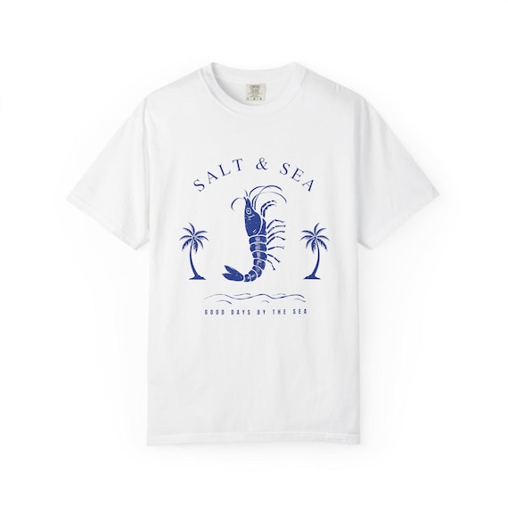 Salt & Sea Lobster Illustration T-Shirt | Coastal Palm Beach Tee
