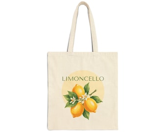 Limoncello Lemon Illustration Tote Bag | Citrus Style Bag