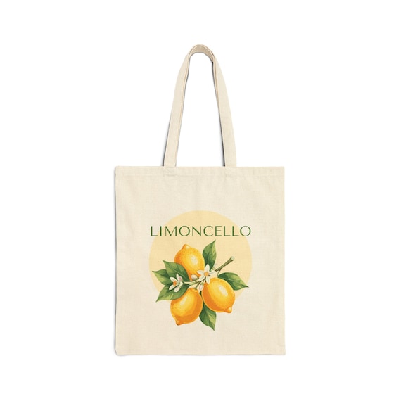 Limoncello Lemon Illustration Tote Bag | Citrus Style Bag