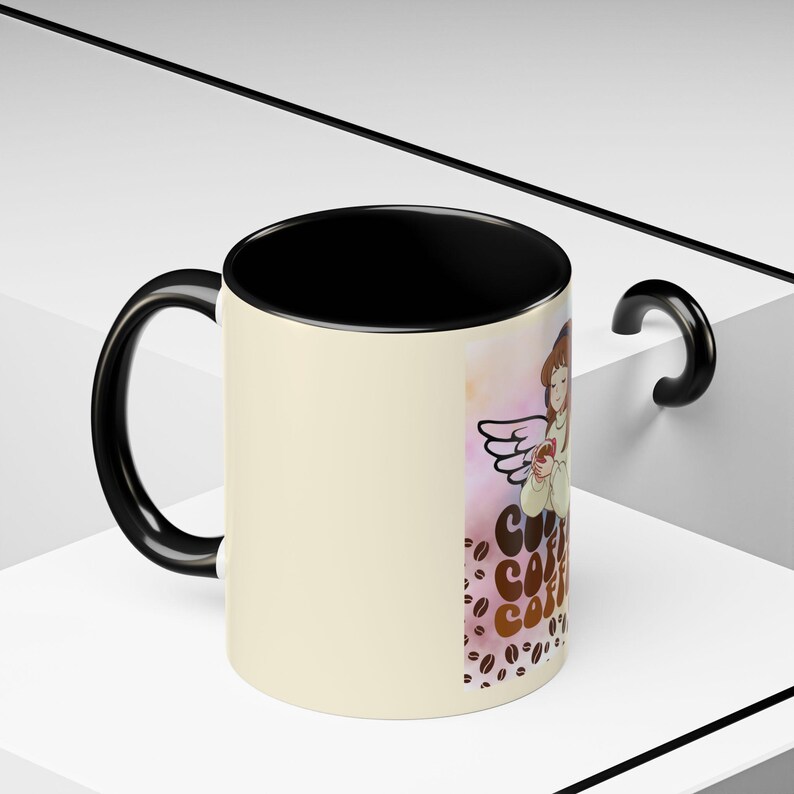 Coffee Angel Illustration Mug | Coffee Mug image 6
