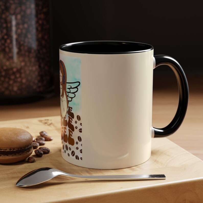Coffee Angel Illustration Mug | Coffee Mug image 5