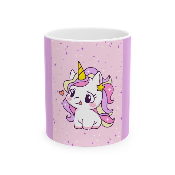 Pastel Unicorn Coffee Mug | Whimsical Cartoon Ceramic Cup