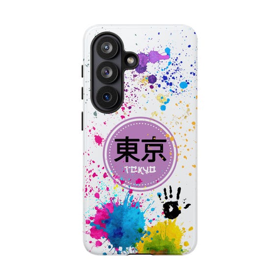 Tokyo Kanji Paint Splatter Phone Case | Tough Case