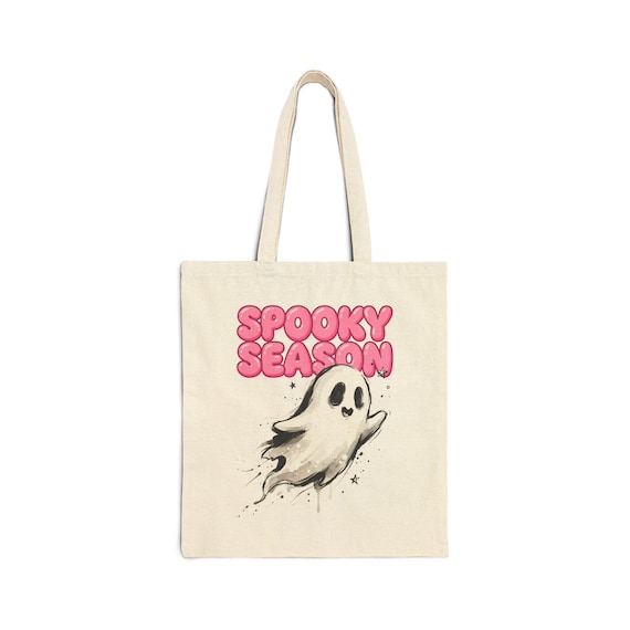 Spooky Season Ghost Tote Bag | Halloween Illustration