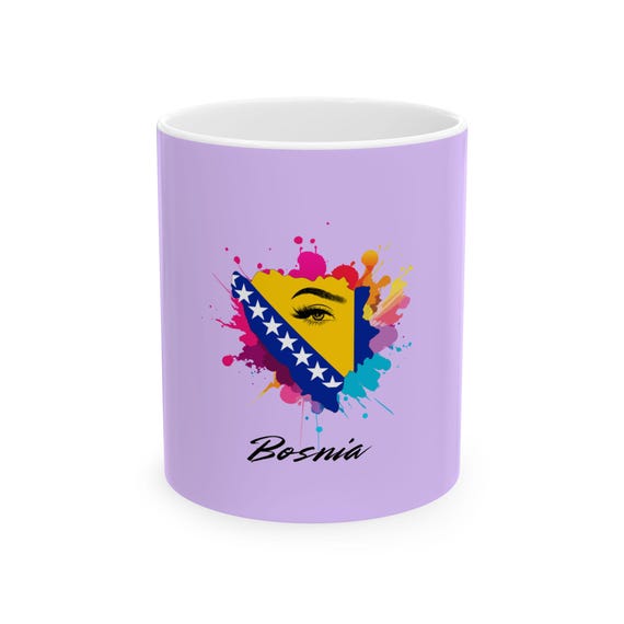 Bosnien Flagge Becher | Keramik Becher