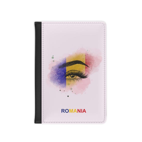 Romania Watercolor Passport Cover | Romanian Flag Travel Accessory (Romanian Girls)