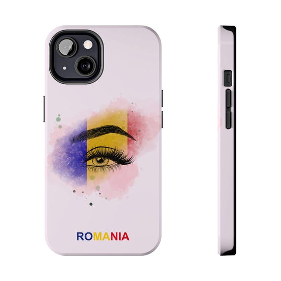 Romanian Watercolor Phone Case | Romanian Flag Pink