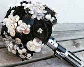 Bridesmaid, Sci-Fi Star space wars inspired wedding Bouquet, Made to order any colour, alternative, brooch bouquet, flower posey wedding