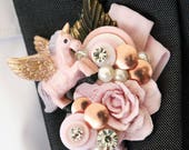 Whimsical Fairytale Unicorn, buttonhole, boutonnière, alternative, quirky, unicorn wedding, Unicorn wedding, corsage whimsical Custom colour